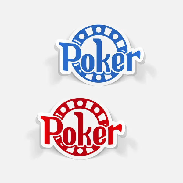 Realistic design element: poker — Stock Vector