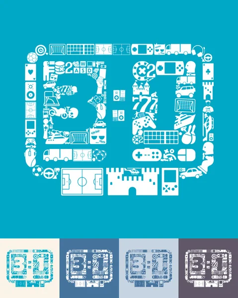 Ícone em forma de placa de pontuação — Vetor de Stock