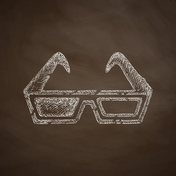 Ikona okulary 3D — Wektor stockowy