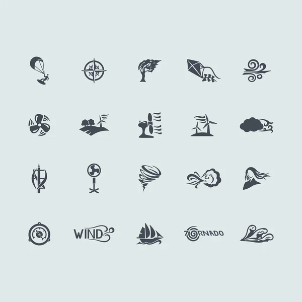Conjunto de ícones de vento —  Vetores de Stock