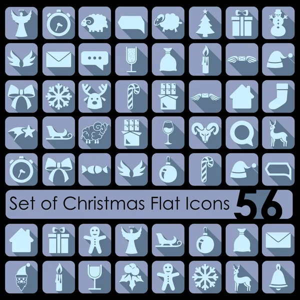 Conjunto de iconos de Navidad — Vector de stock