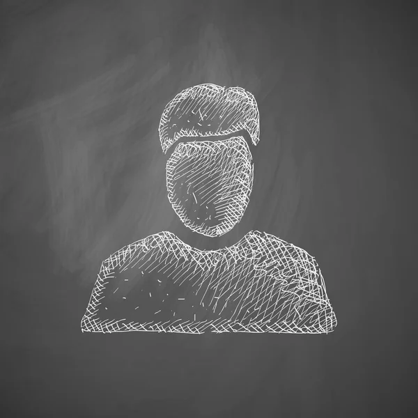 Man icon on chalkboard — Stock Vector