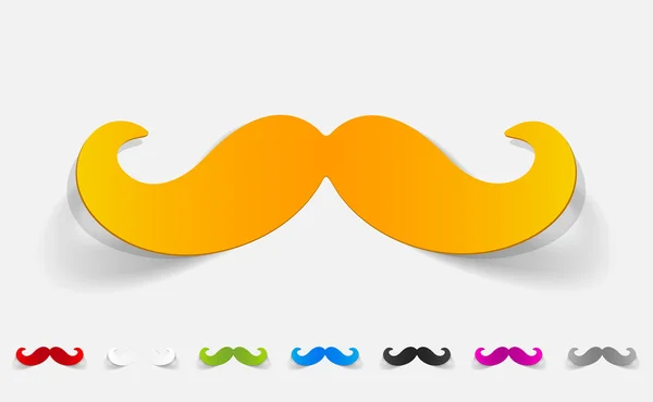 Élément de conception réaliste : moustache — Image vectorielle