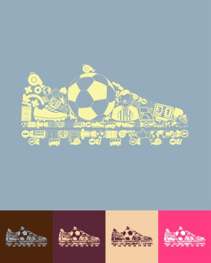 Sneakers shaped icon clipart