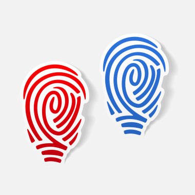 Realistic design element: fingerprint clipart