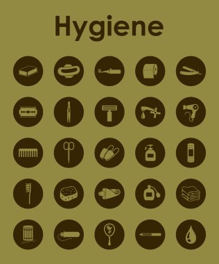 Hijyen basit simgeler kümesi