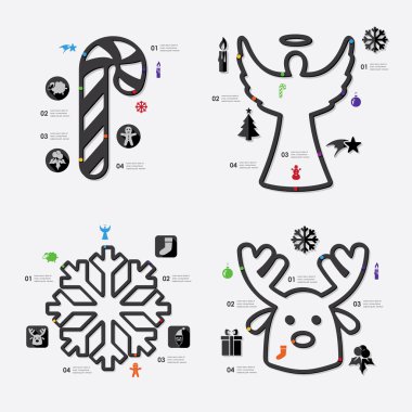 Noel Infographic simgeleri ile