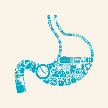 Stomach shaped icon clipart