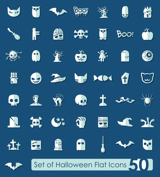 Conjunto de iconos de Halloween — Vector de stock
