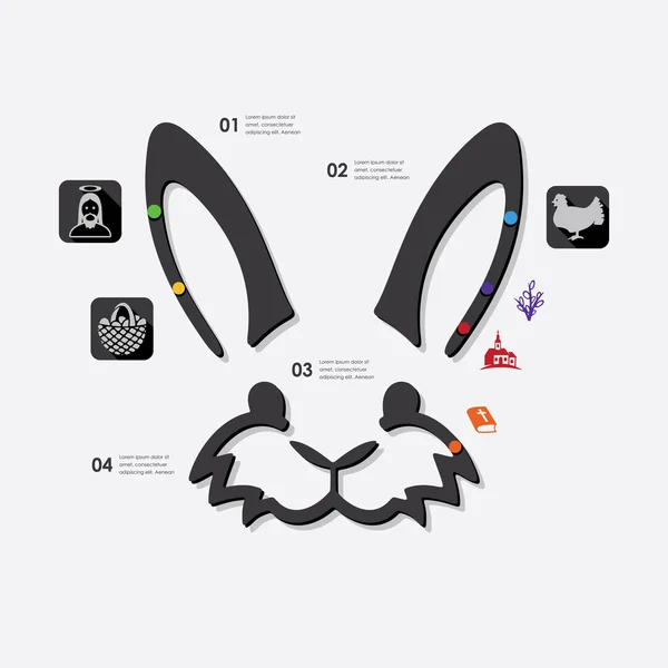 Easter infographic with icons — Stock Vector