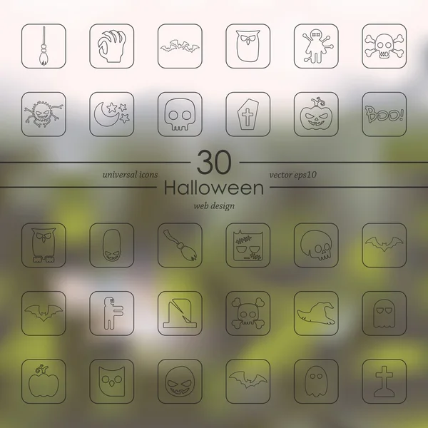 ハロウィーンのアイコンのセット — ストックベクタ