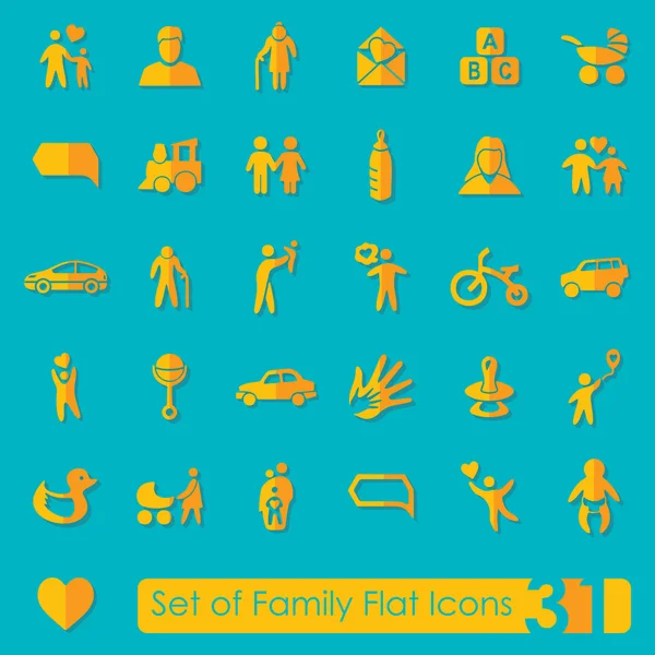 Set van familie pictogrammen — Stockvector