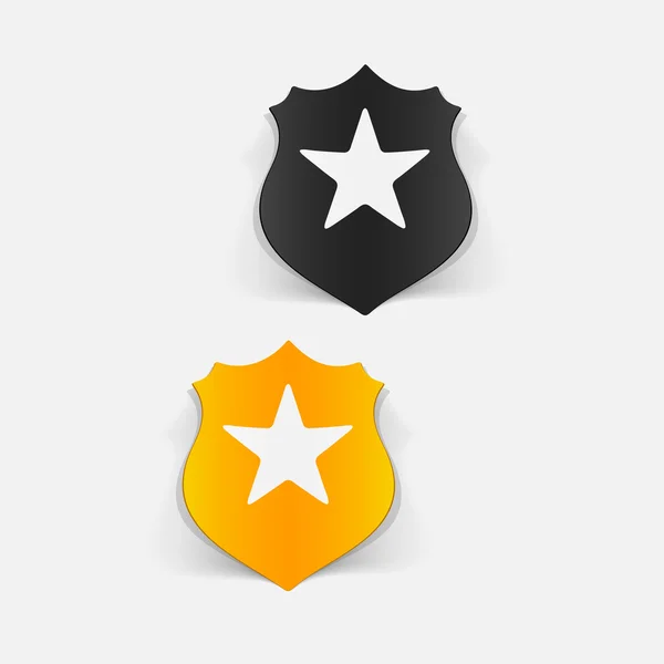 Icône de badge de police — Image vectorielle