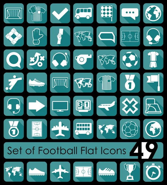 Set di icone del calcio — Vettoriale Stock