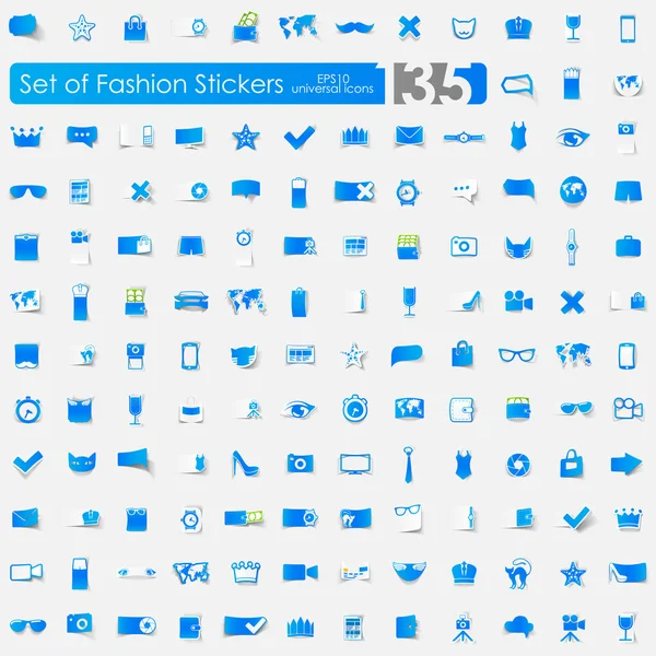 Uppsättning av mode klistermärken — Stock vektor