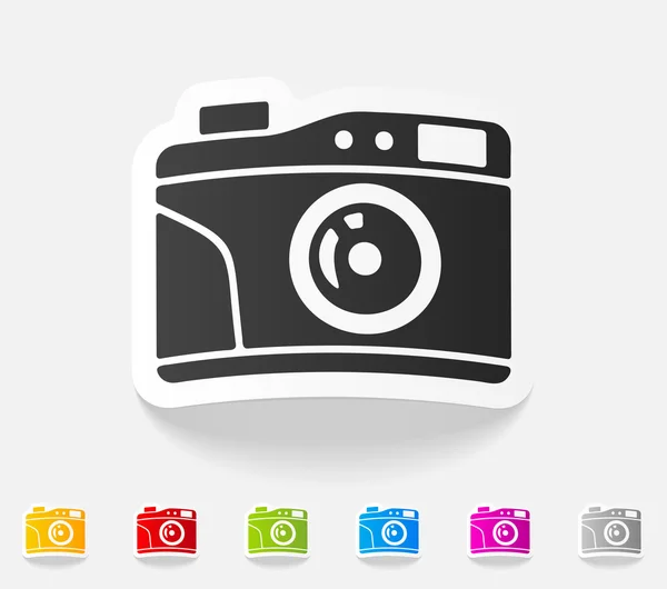 Old photocamera icons — Stock Vector