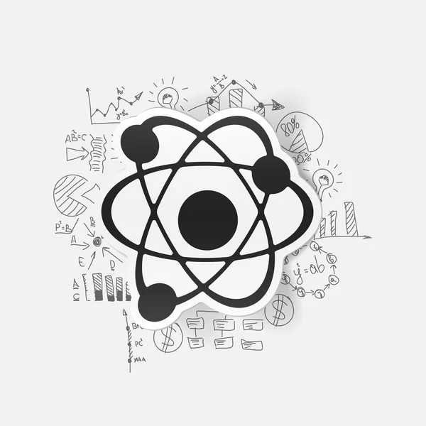 Formule aziendali di disegno con icona atomica — Vettoriale Stock