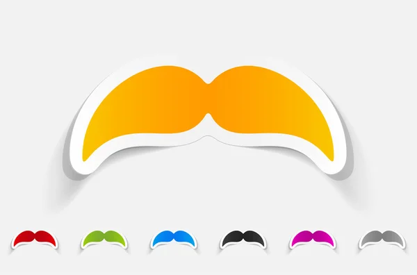 Realistic design element, mustache — Stock Vector