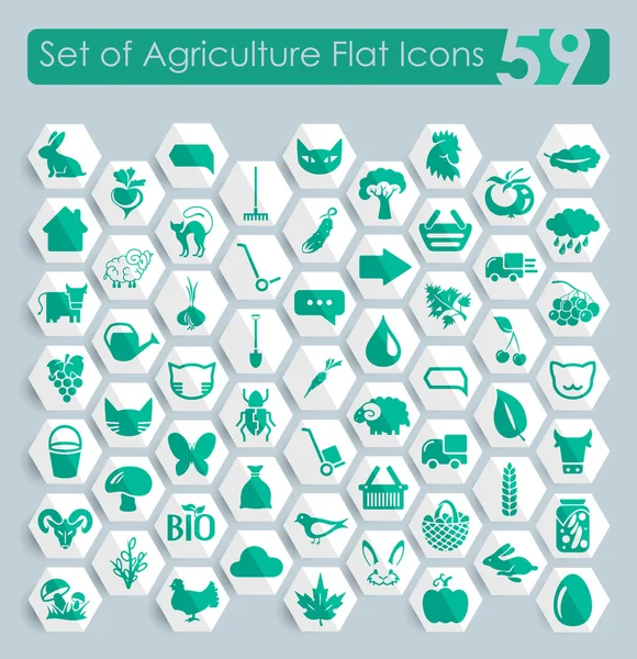 Conjunto de ícones da agricultura — Vetor de Stock
