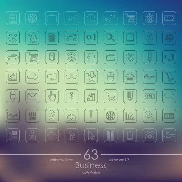 Uppsättning affärsikoner — Stock vektor