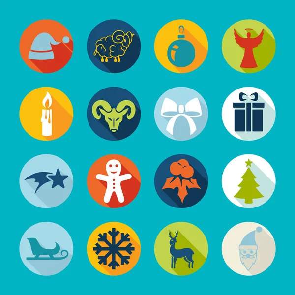 Conjunto de iconos de Navidad — Vector de stock