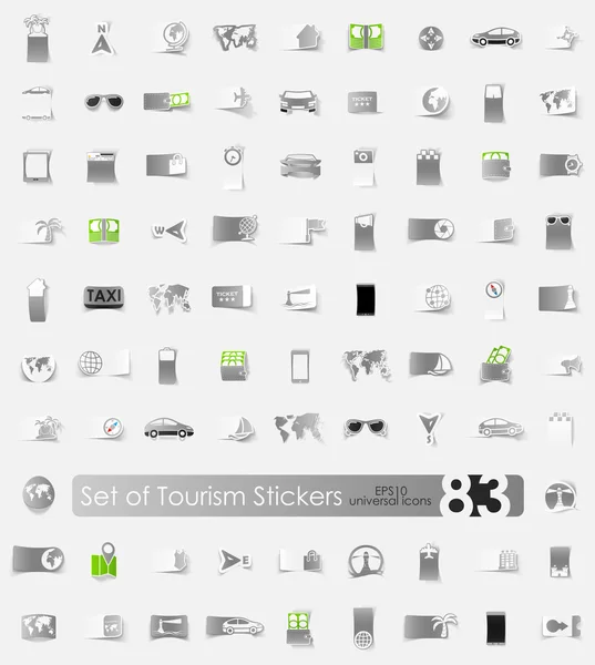 Set van toerisme stickers — Stockvector