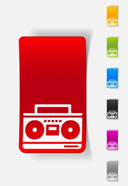 Iconos de la grabadora de cassette — Vector de stock