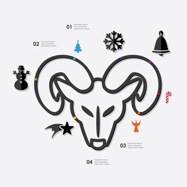 Kerstmis infographic met pictogrammen — Stockvector