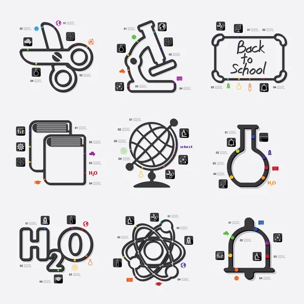 Education infographic with icons — Stock Vector