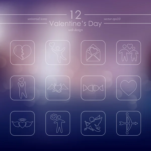 Set of Valentine's Day icons — Stock Vector