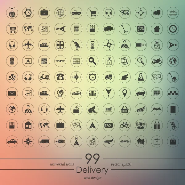 Set of delivery icons — Stock Vector