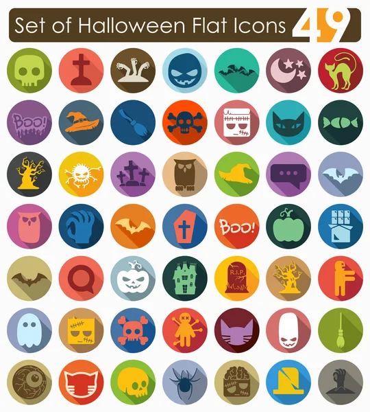 Conjunto de iconos de Halloween — Vector de stock