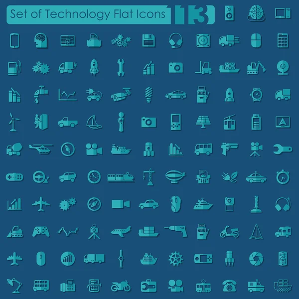 Reeks pictogrammen Technologie — Stockvector