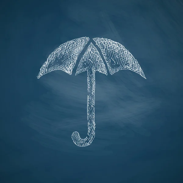 Esernyő ikon chalkboard — Stock Vector