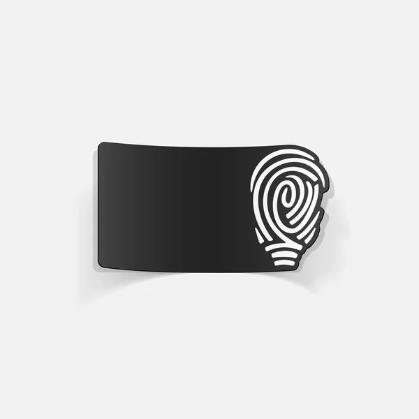 Realistic design element: fingerprint — Stock Vector