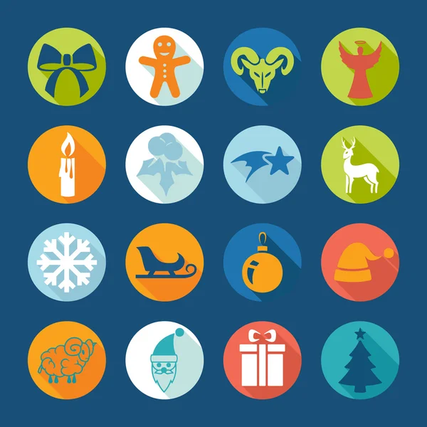 Set of Christmas icons — Stock Vector