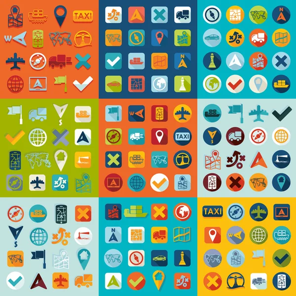 Conjunto de iconos de navegación — Vector de stock