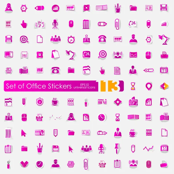 Office matrica szett — Stock Vector