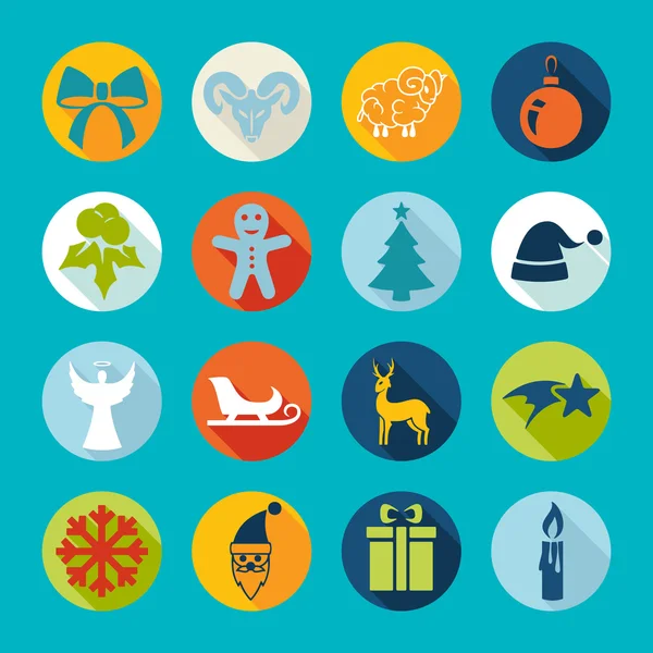 Set of Christmas icons — Stock Vector