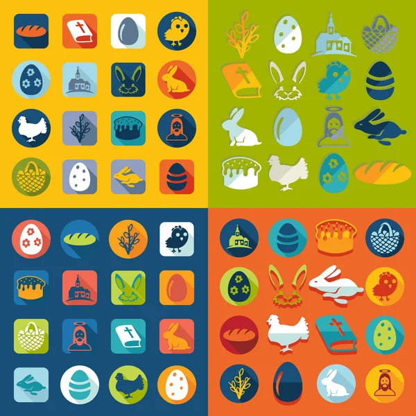 Set of easter icons — Stock Vector