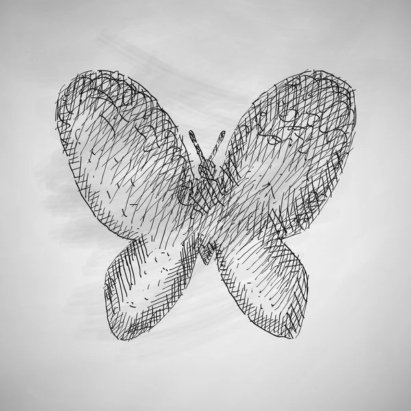 Icône papillon sur tableau — Image vectorielle