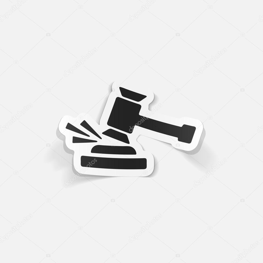 Realistic design element: gavel