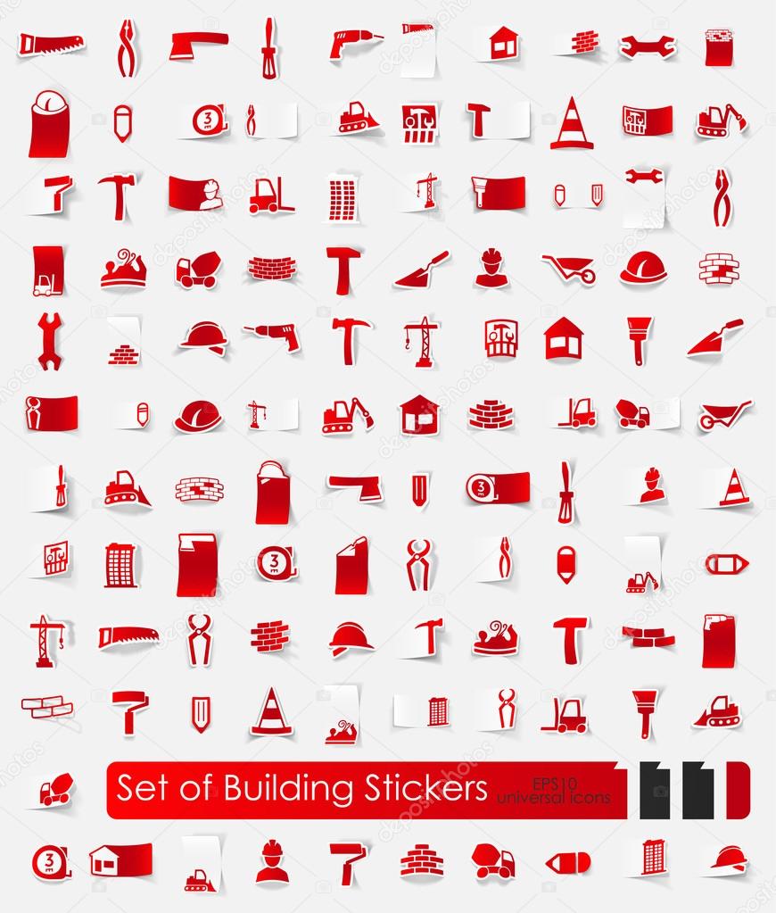 Set of building stickers Stock Vector Image by ©Palau83 70605657