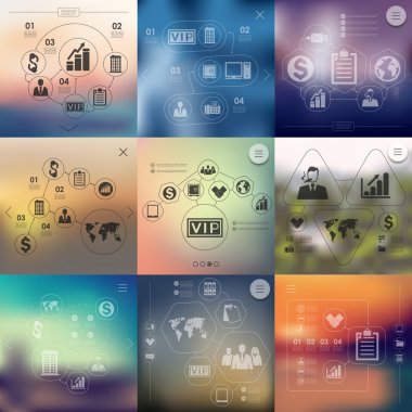 İş Infographic simgeleri ile