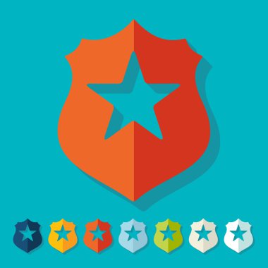 Düz tasarım: polis rozeti