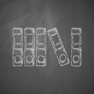 Kara tahta klasör simgesinde