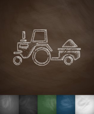 Traktör römork simgesiyle
