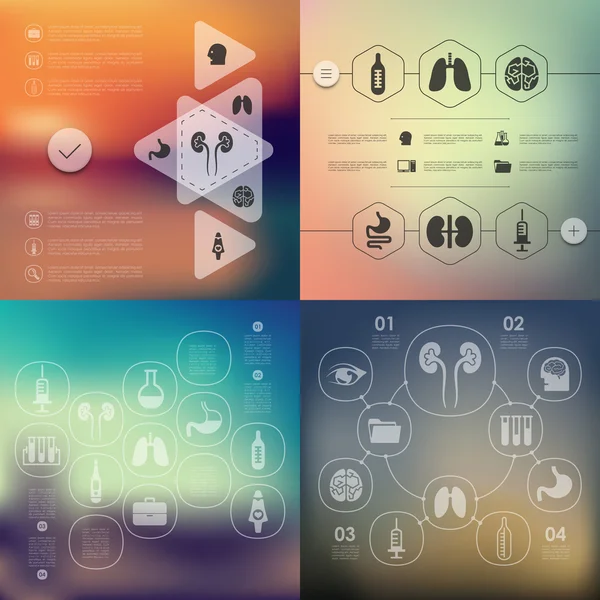 Medizin-Infografik mit Symbolen — Stockvektor