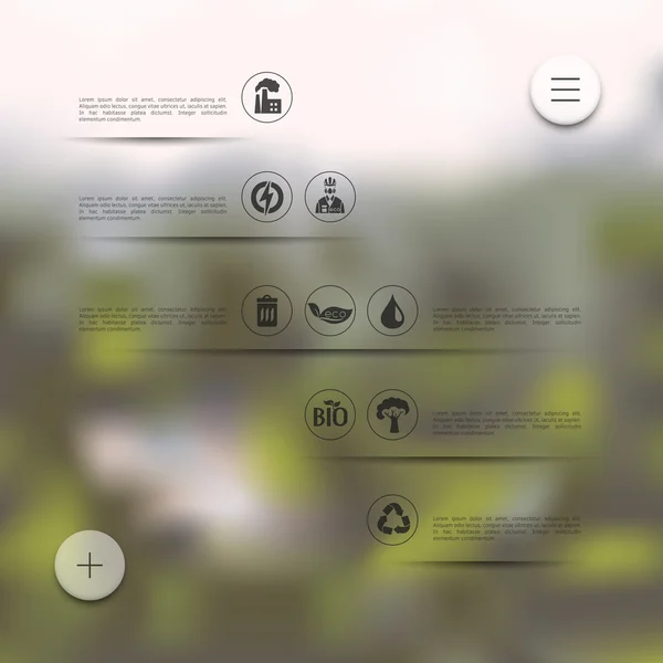 Infografica ecologia con icone — Vettoriale Stock