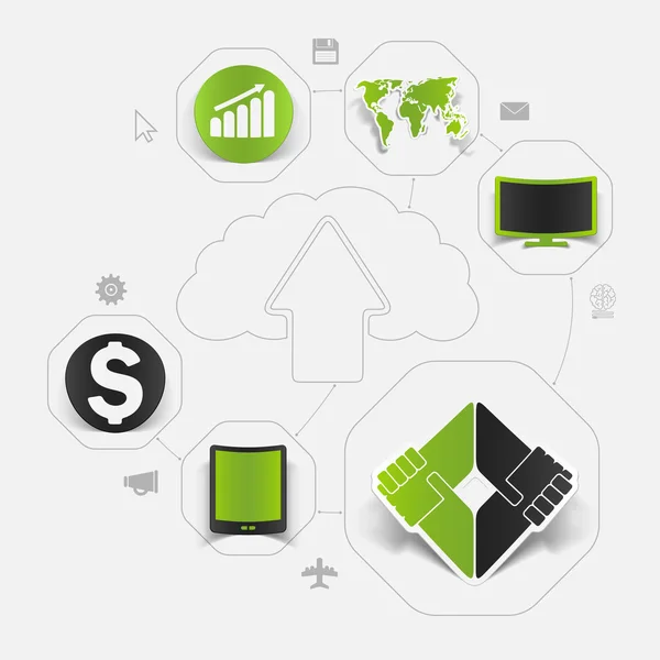 Autocollant d'entreprise infographie — Image vectorielle